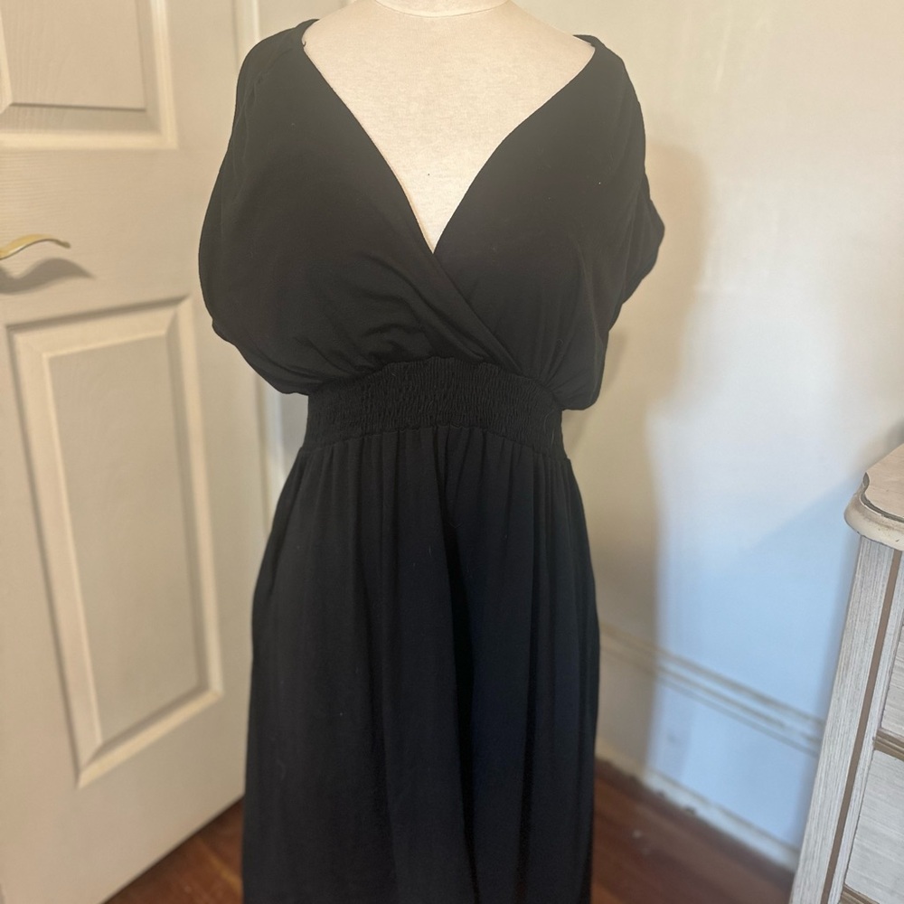 Delirious Black Ruched Wrap Maxi Dress